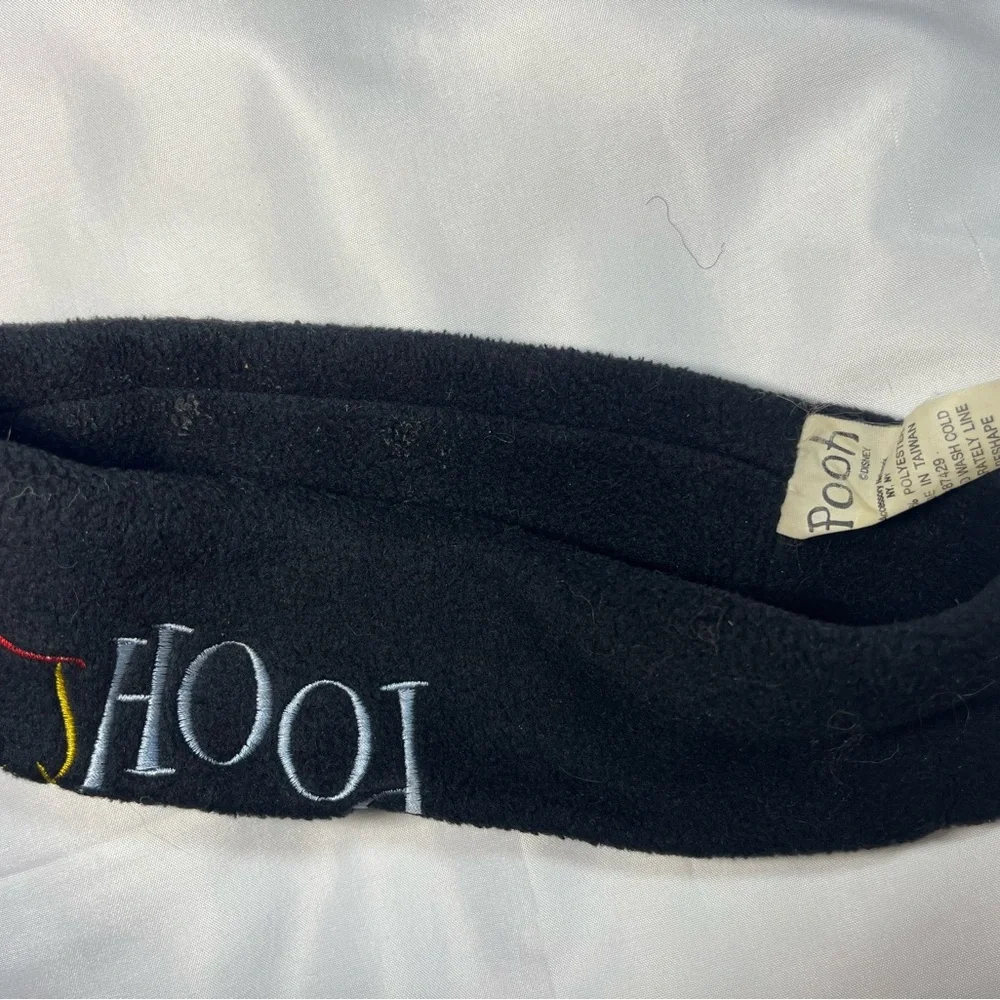 Vintage Disney Winnie The Pooh Fleece Headband Black Ear Warmer‎ Winter OS